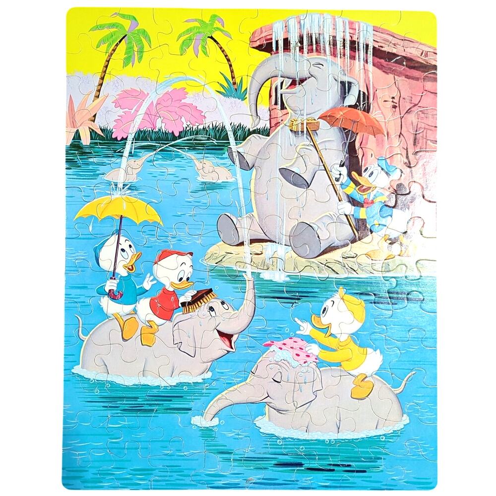 Vtg 1963 Disneyland Jr Jigsaw Puzzle - Donald Duck - 100 Pieces Whitman Complete